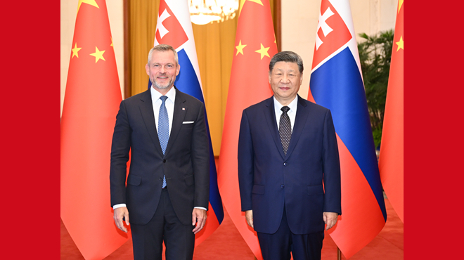 习近平同斯洛伐克总统佩列格里尼会谈